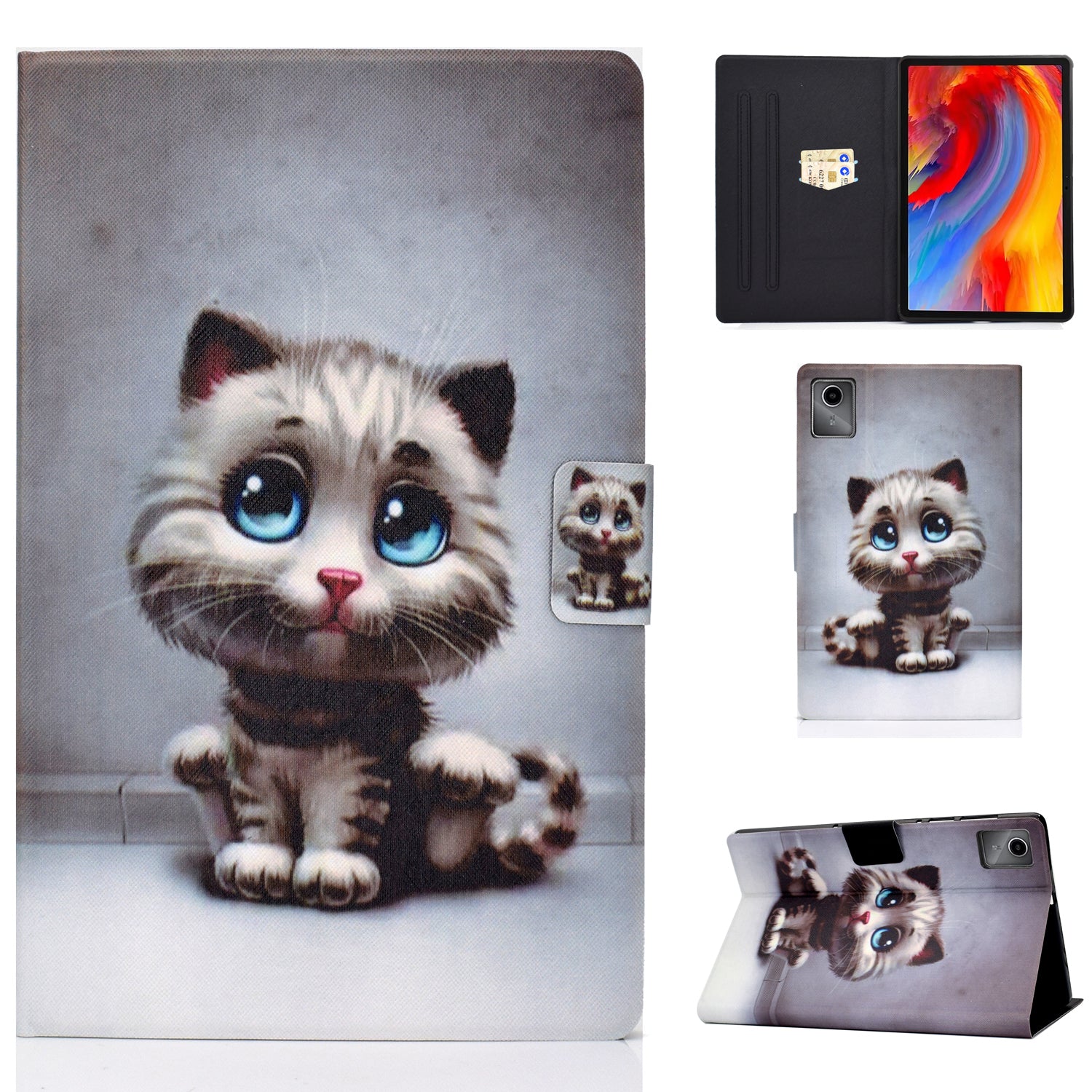 For Lenovo Tab M11 / Xiaoxin Pad 11 2024 Case Card Holder Pattern Leather Tablet Cover For Lenovo Tab M11 / Xiaoxin Pad 11 2024 Case Card Holder Pattern Leather Tablet Cover